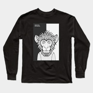 Barbary macaque Monkey Long Sleeve T-Shirt